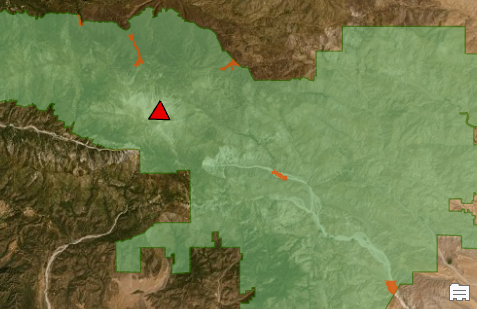 Resultados de la herramienta Recortar mostrados en la vista de mapa