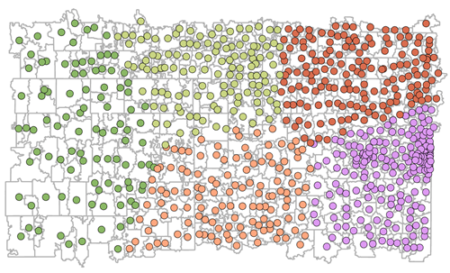 Cluster based on spatial location only