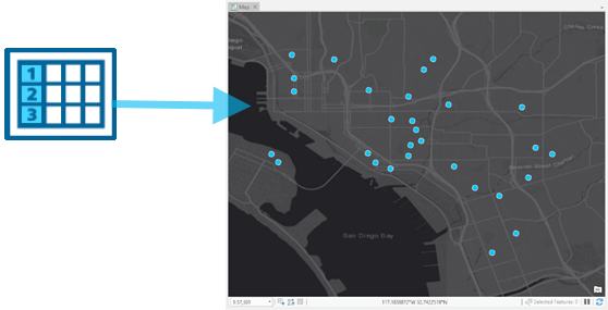 Convertir tabla en ubicaciones en un mapa