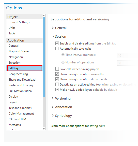 Opciones De Edicion Arcgis Pro Documentacion