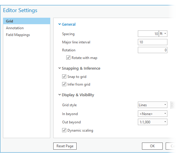 Cuadro de diálogo Configuración del editor