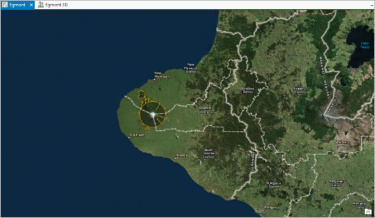 Mapa de imágenes de la región de Taranaki de Nueva Zelanda