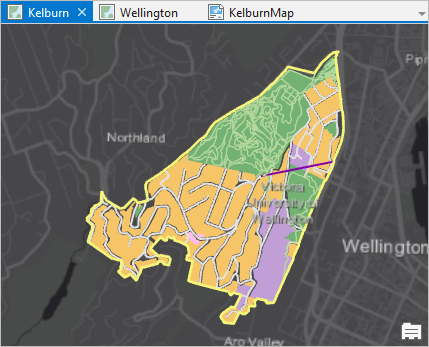 Vista de mapa de Kelburn