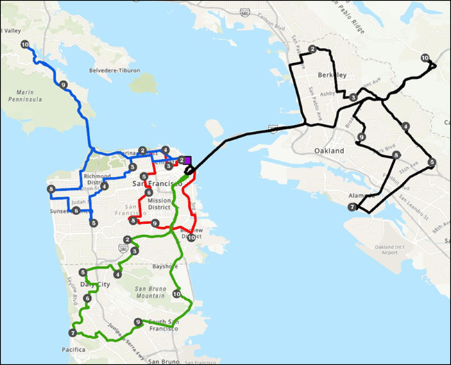 Mapa de un análisis de problemas de generación de rutas para vehículos
