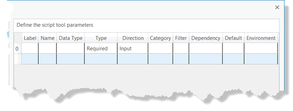 Define the script tool parameters.