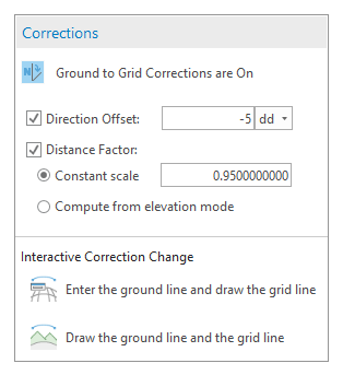 Cuadro de diálogo Correcciones