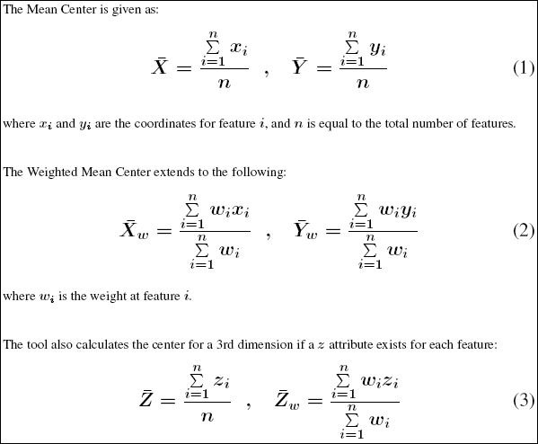 Cálculos matemáticos detrás de la herramienta Centro medio