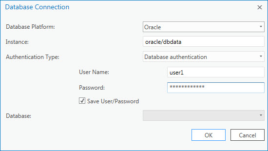 Ejemplo de conexión a Oracle utilizando una cadena de caracteres de Oracle Easy Connect