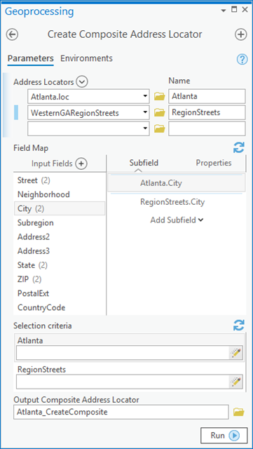 Herramienta Crear localizador de direcciones compuesto