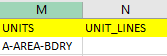 columna UNITS