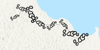 Ejemplo de ubicación de marcador A lo largo de la línea con tamaño aleatorio