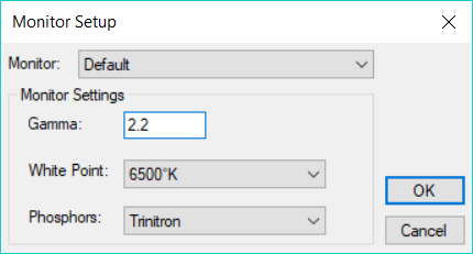 Cuadro de diálogo Configuración del monitor