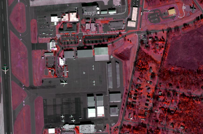 Escena de WorldView-2 en infrarrojos de color