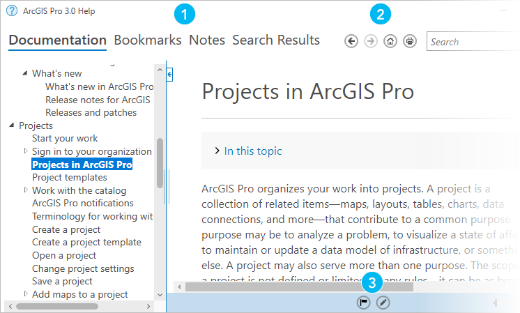 Visor de ayuda de ArcGIS Pro