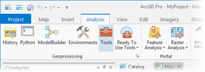 Tools button on the Analysis tab