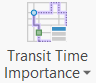 La barra azul de la parte superior indica que la propiedad de la importancia de tiempo de tránsito se establece en alta