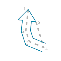 Una guía de construcción para la opción de regla Flecha con varios vértices
