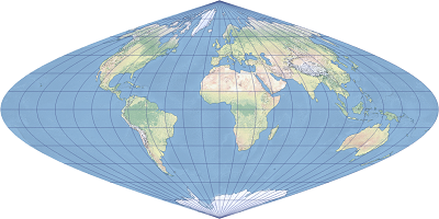 Un ejemplo de la proyección sinusoidal