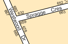 Etiquetado de rango de direcciones de calles