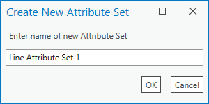 Cuadro de diálogo Crear nuevo conjunto de atributos con nombre predeterminado