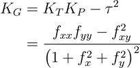 Ecuación combinatoria de curvatura gaussiana