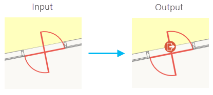 Ilustración de la herramienta Generar entradas a instalaciones para puertas giratorias