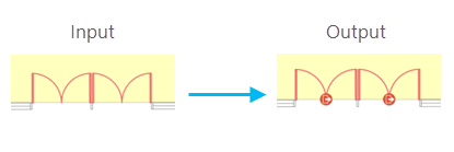Ilustración de la herramienta Generar entradas a instalaciones para puertas batientes de dos hojas