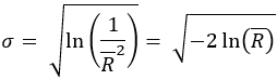 Fórmula de desviación estándar circular