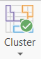 Al seleccionar esta opción, el control tiene una marca de verificación verde que indica que el clustering espacial está activado.