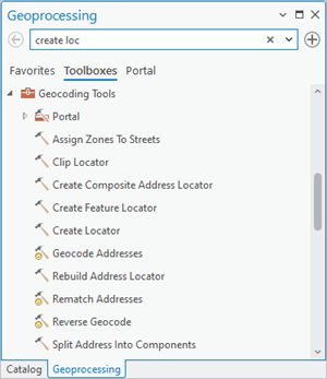 Herramienta Crear localizador de direcciones compuesto