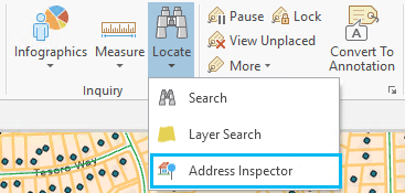 Seleccionar la herramienta Inspector de direcciones