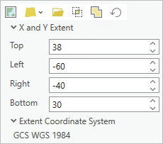 Cuadros de coordenadas de extensión y Sistema de coordenadas de extensión