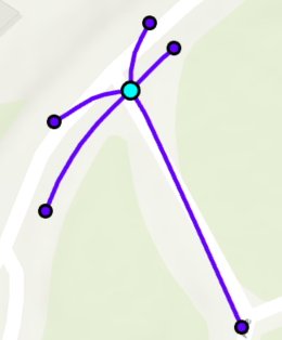 Cruce seleccionado en la visualización del mapa