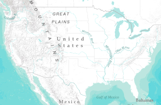 Se utiliza para mapas de parques nacionales