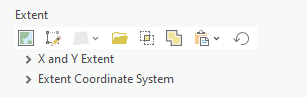 Default Extent control with the Intersect and Union of Inputs buttons