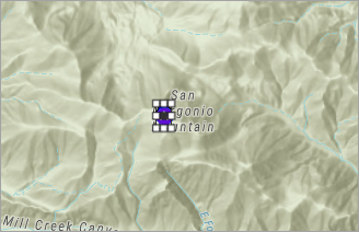 Gráfico seleccionado sobre el marcador temporal en el mapa