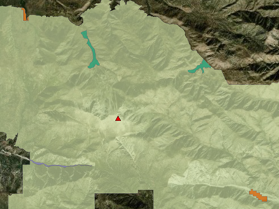 Mapa del hábitat crítico en el área silvestre