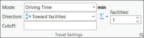 Sección Configuración de viaje