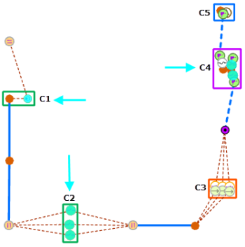 Todos los interruptores del diagrama como entidades de diagrama seleccionadas