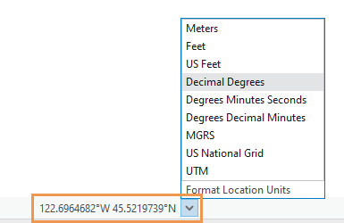 Configuración de la visualización de coordenadas