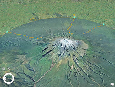 La vista de las tres entradas al parque orientadas al este La vista de las tres entradas al parque orientadas al este