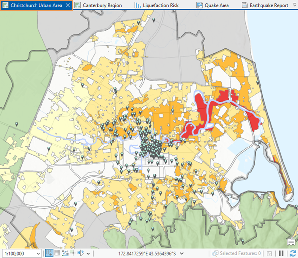 Una vista de mapa activa Una vista de mapa activa