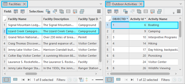 Objetos relacionados seleccionados Objetos relacionados seleccionados