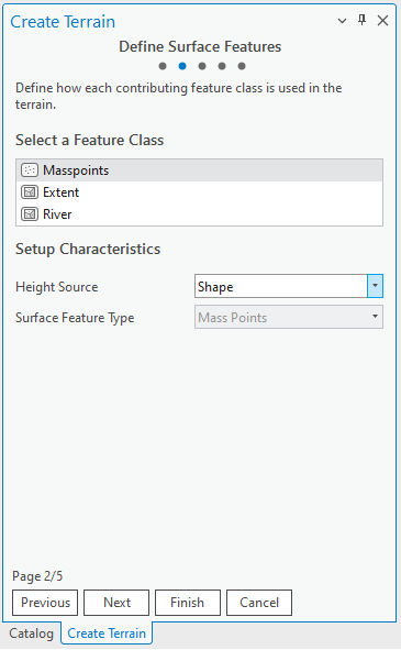 Definir entidades de superficie Definir entidades de superficie