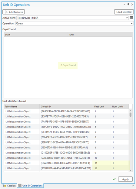 Operación Consulta en una fibra después de la operación Restablecer Id. de unidad Operación Consulta en una fibra después de la operación Restablecer Id. de unidad