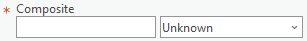 Composite control with a linear unit choice list Composite control with a linear unit choice list
