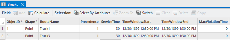 Descansos agregados para Truck1 y Truck3 Descansos agregados para Truck1 y Truck3