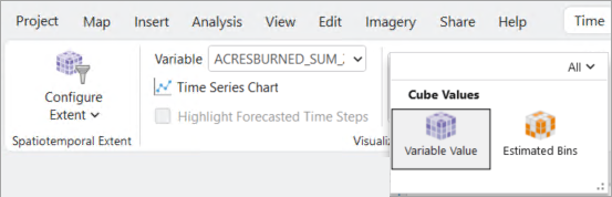 La sección Valores del cubo en la galería de temas La sección Valores del cubo en la galería de temas