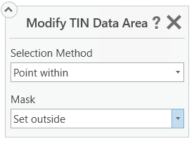 Modificar área de datos TIN