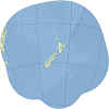 Un ejemplo de la proyección de mapa de cuadrícula nacional de Nueva Zelanda